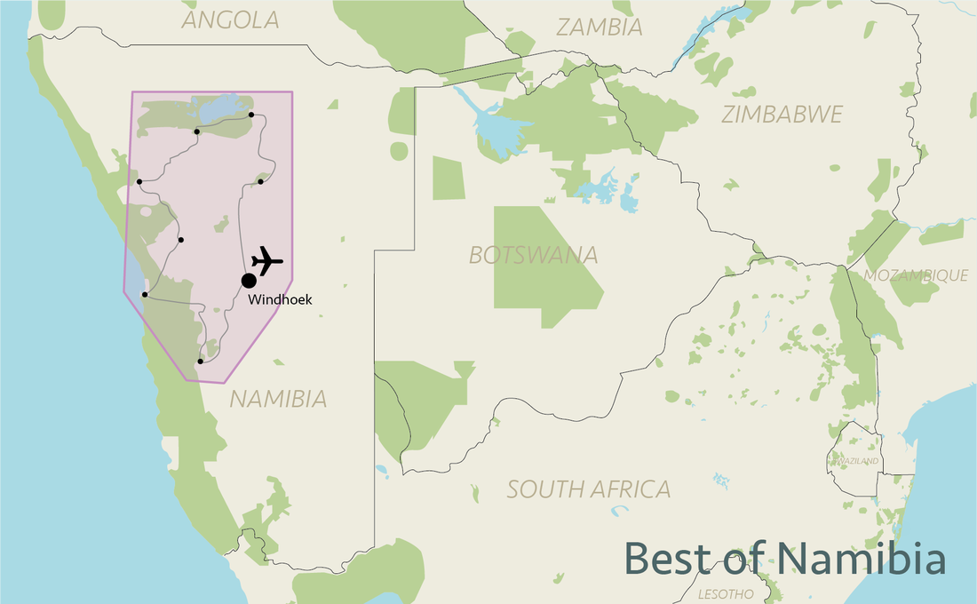 Best of Namibia situation map